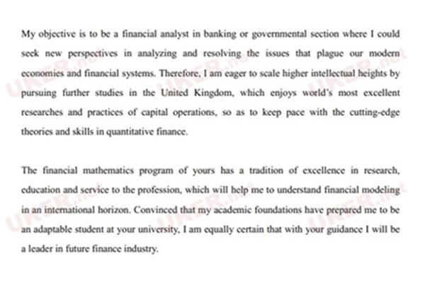 英国留学范文英文版怎么写英国留学申请文书