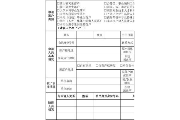 填写户籍申报受理单是什么意思?