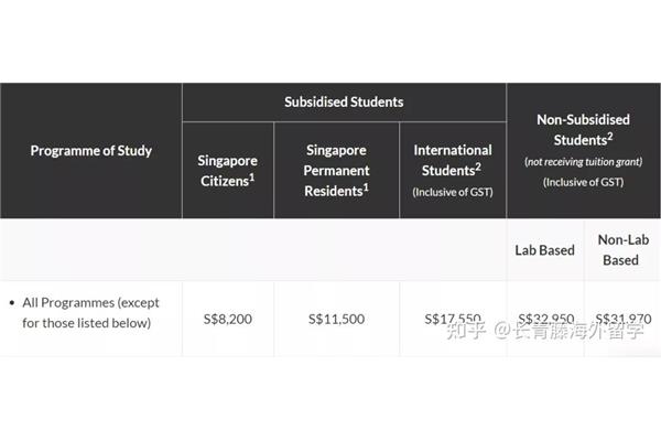 新加坡大学留学费用,新加坡大学四年费用