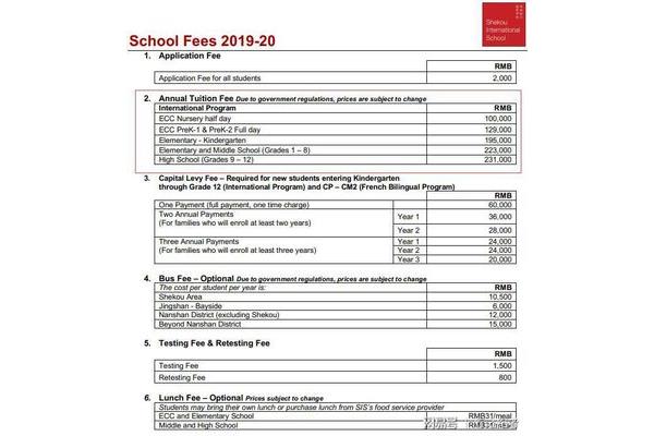 国外学校学费,天津惠灵顿国际学校学费