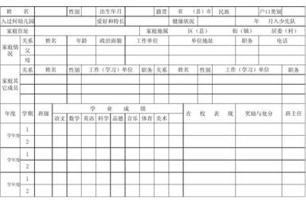 学籍表样本怎么填写,小学学籍基本信息表怎么打印?