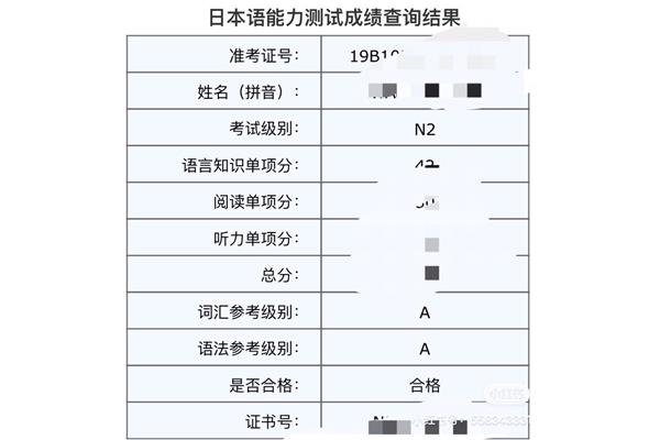 日语等级考试成绩查询