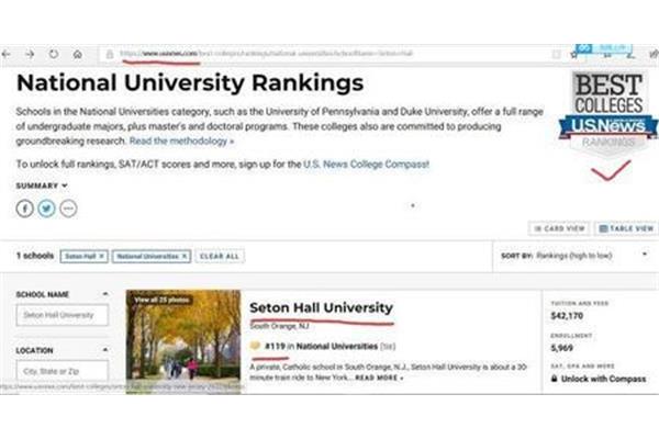 美国排名前50的大学和美国研究生排名前50的大学