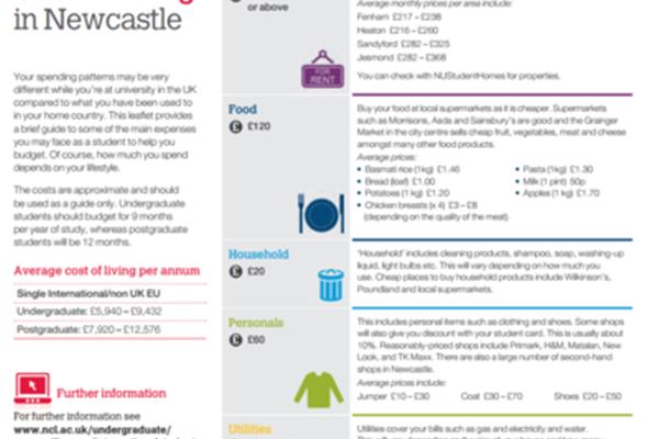 纽卡斯尔大学留学一年需要多少钱,纽卡斯尔大学一年的学费和生活费?