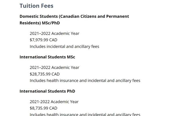多伦多大学2020年学费是多少,在多伦多留学一年的费用是多少?