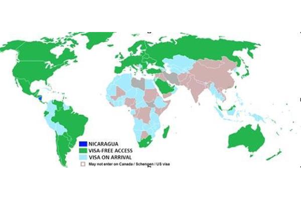 尼加拉瓜护照免签国家如何申请尼加拉瓜签证