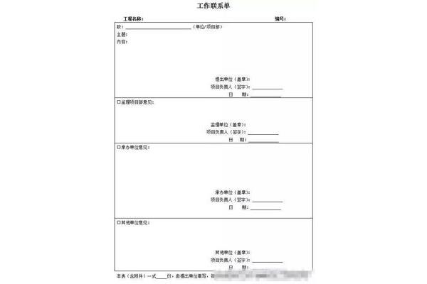 签证单、技术核定单和工程技术联系单的签字顺序